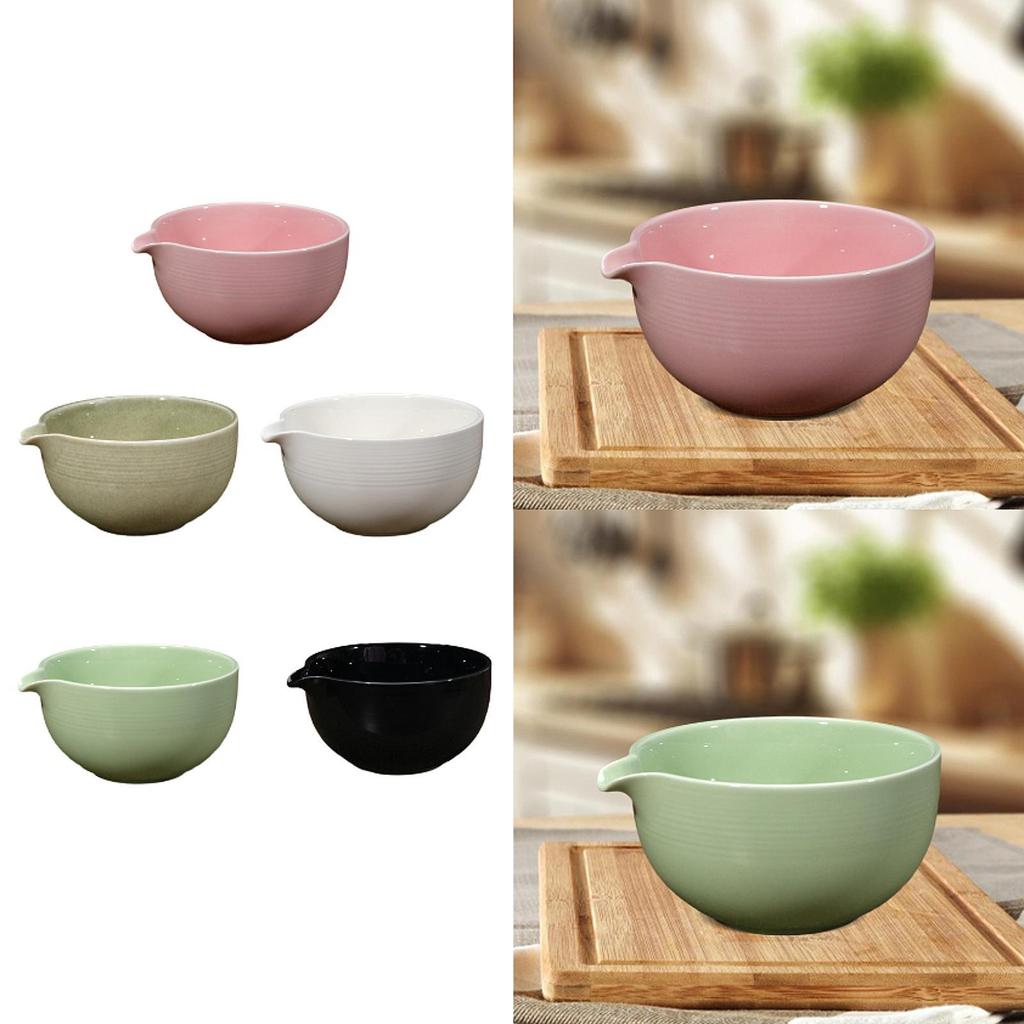 Handmade Ceramic Bowl with Spout for Matcha Mixing And Tea Ceremony