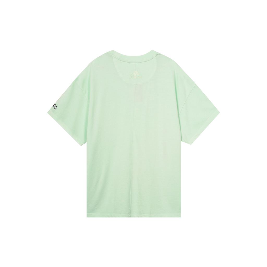 Adidas Daniel Patrick X Basketball Graphic Print Short Sleeve T-Shirt Men Tops Light-Green GU5620