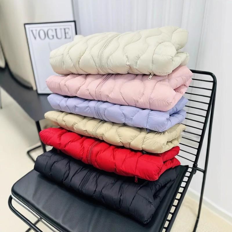 90 White Duck Down Lightweight Hooded Jacket Women Casual Winter Coat
