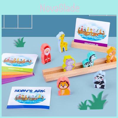 Noahs Arche Holzstapelsteine für Kinder zum Lernen und logischen Training