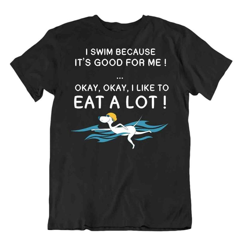Eating And Swimming Tshirt Best Sport Ever Tee Funny Joke Gift Shirt S разноцветный
