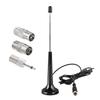 75Ohm Fm Telescopic Antennas Amplified Dab Fm High Gain With 3 Adapters For Home Radio Use