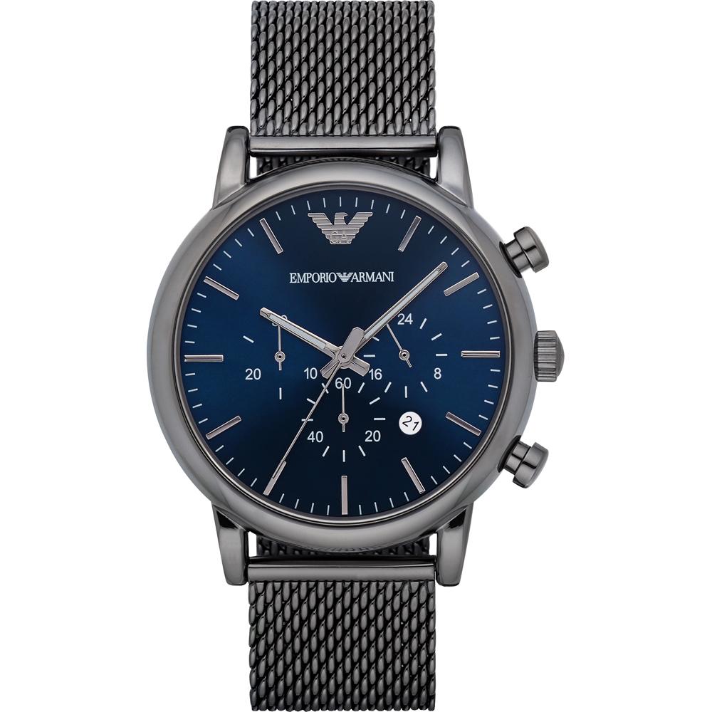 Emporio Armani Luigi Blue Metal/Grey Men s Quartz Chronograph AR1979 синий