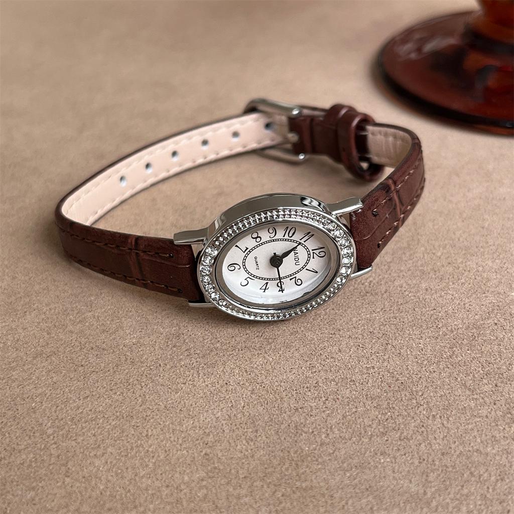 Oval Belt Diamond Women'S Watch Small Dial Retro Delicate Casual Women'S Watch Source Price