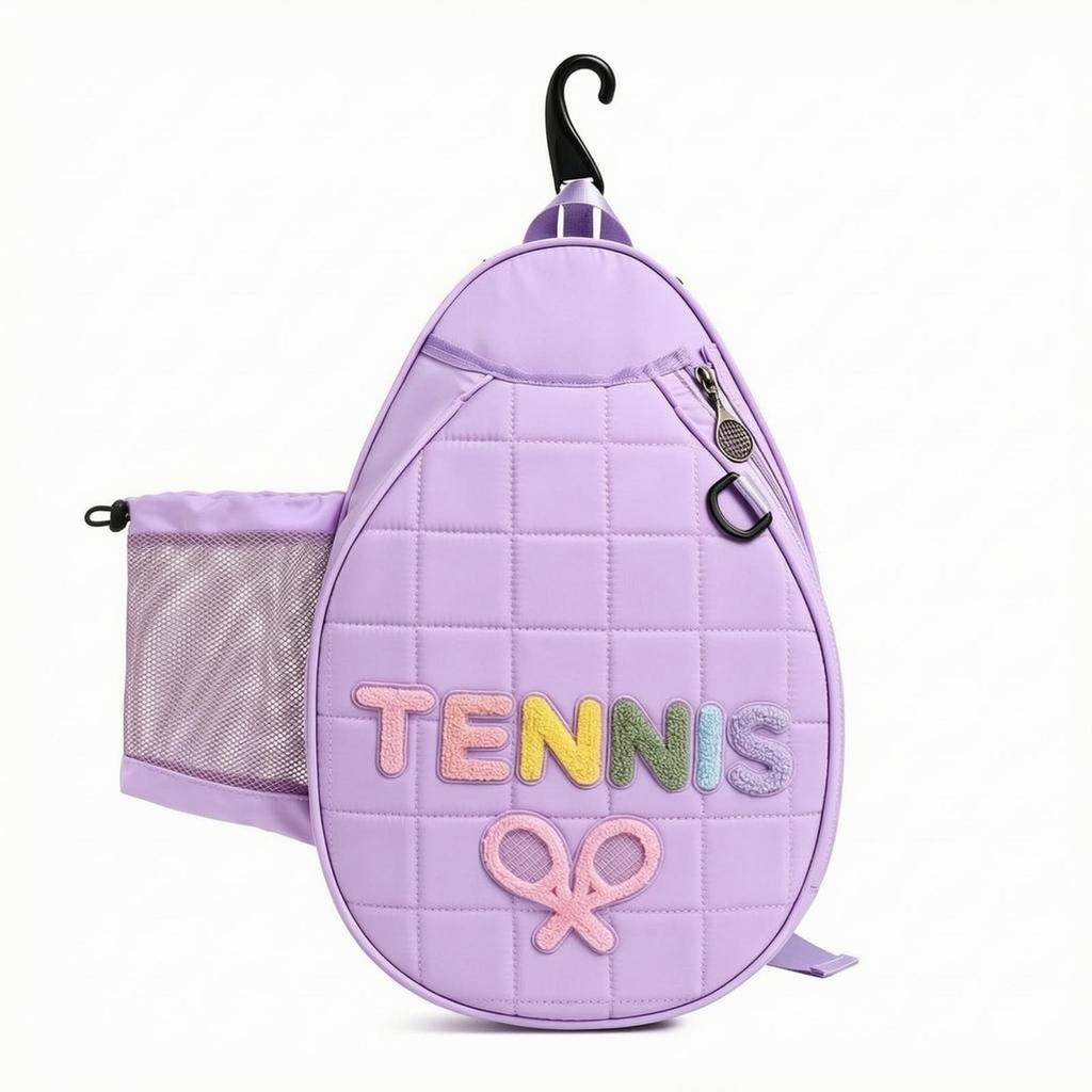 Racket-Inspired Sports Sling Bag Lightweight for Court Sessions, Active Days