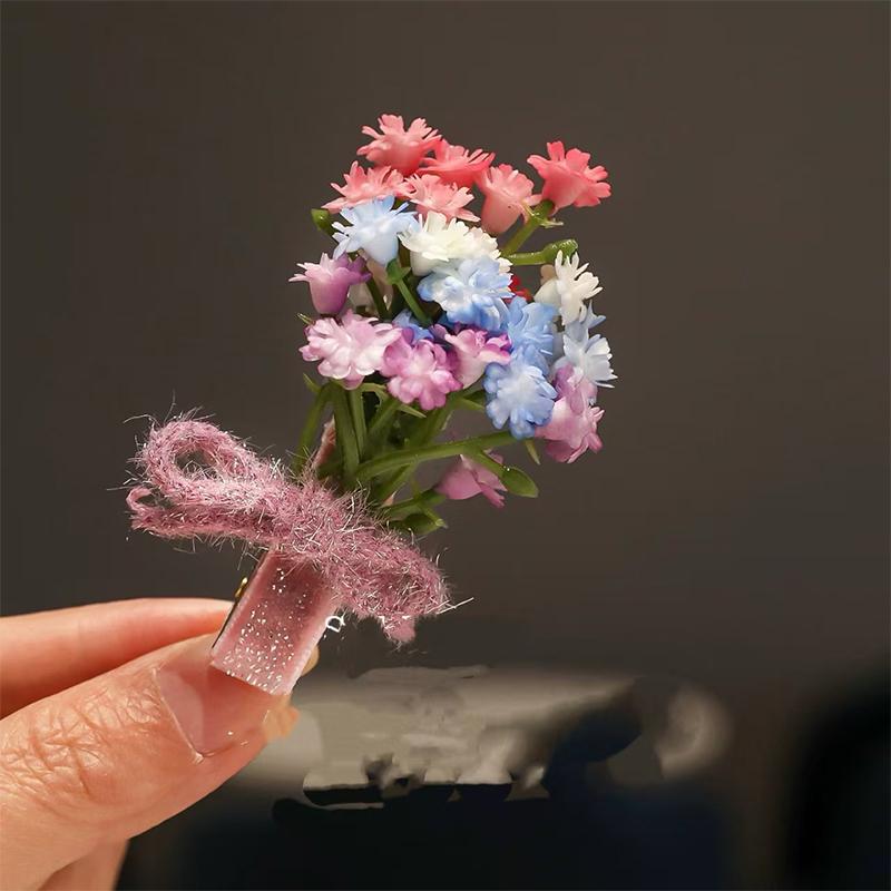 

1/2Pcs Sweet Starry Sky Flower Hair Clip For Girls Bohemian Delicate Little Flower Bow Side Clips Hair Accessories Gifts A1