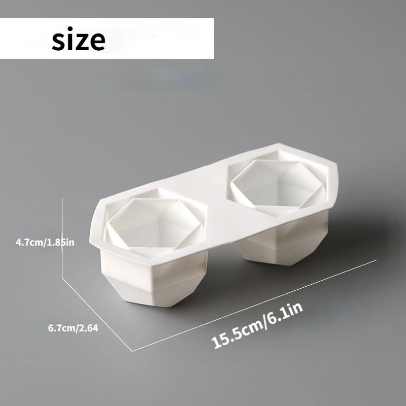 Rhombus Ball Candle Mold Ball Cube Geometric Shape Food Grade Silicone Mold Candle Making Kit Home Decor. light green