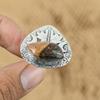Womens day Deal Bauxite Gemstone 925 Silver Cresent Moon Statement Promise Ring