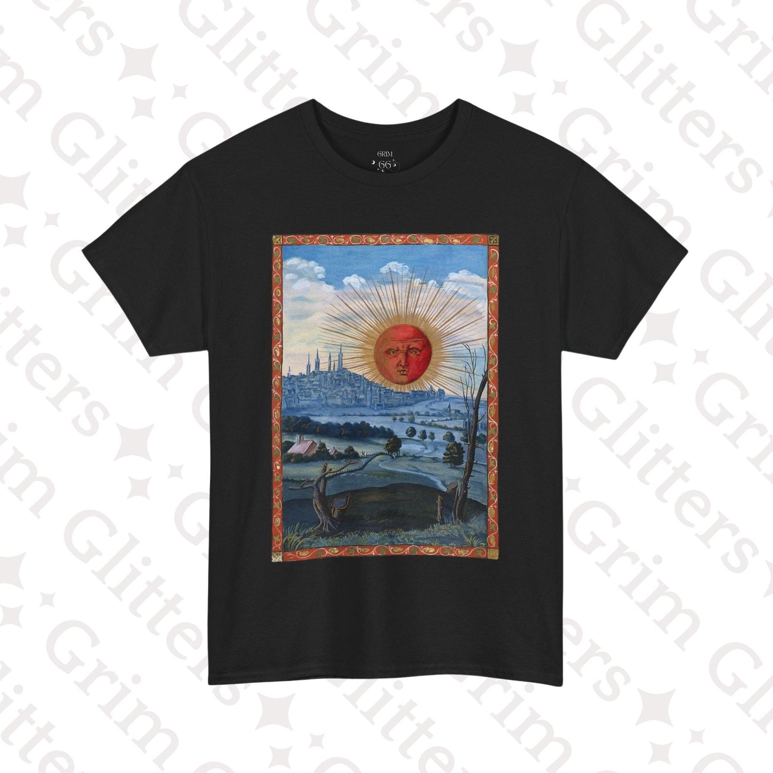 Splendor Solis T-Shirt: Alchemical Red Sun, Esoteric Hermetic Design XL