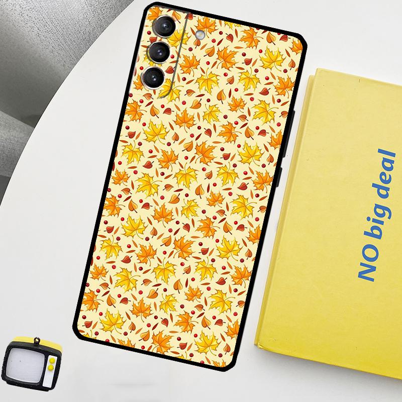 Autumn Leaves Fall Fox Phone Case For Samsung Galaxy S25 Ultra S20 S21 S22 S23 Plus S9 S10 S25 FE S24 Ultra Cover