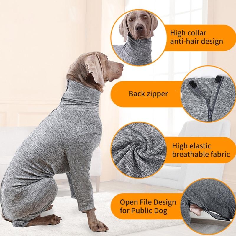 Surgery Recovery Bodysuit for Dogs Prevent Shedding Anxiety Calming Dogs Clothes Onepiece Jumpsuit for Male Female Puppy