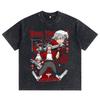 Game Devil May Cry Dante Washed Vintage T-shirt Men Women Clothing Fashion Oversized T-shirts Casual Cotton Short Sleeves TShirt