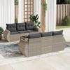 VidaXL Garden Lounge Set with Cushions 7 Pcs, Patio Sofas, Furniture Set, Outdoor Terrace Furniture, Grey 3253449