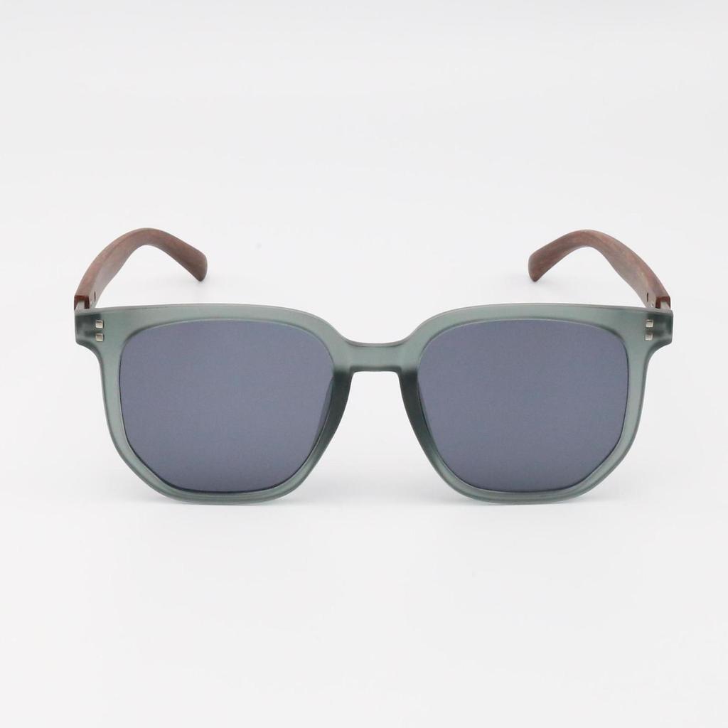 Trendy Square Frame Wood Grain Sunglasses with Brown Lenses - Versatile Style
