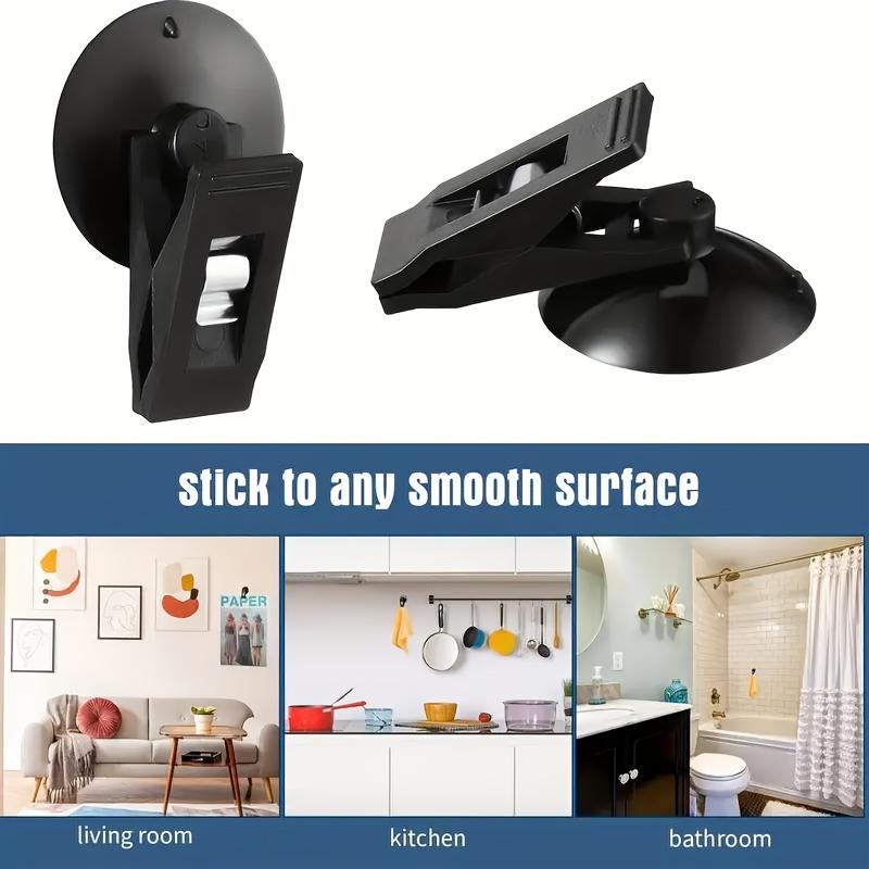 4pcs Portable Car Suction Cup Clip, Car Interior Window Suction Cup, Detachable Bracket for Sun Visors, Curtains, Towels, and Receipts