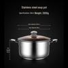 HANDUNYOU 30cm Stainless Steel Anti-scald Soup Pot