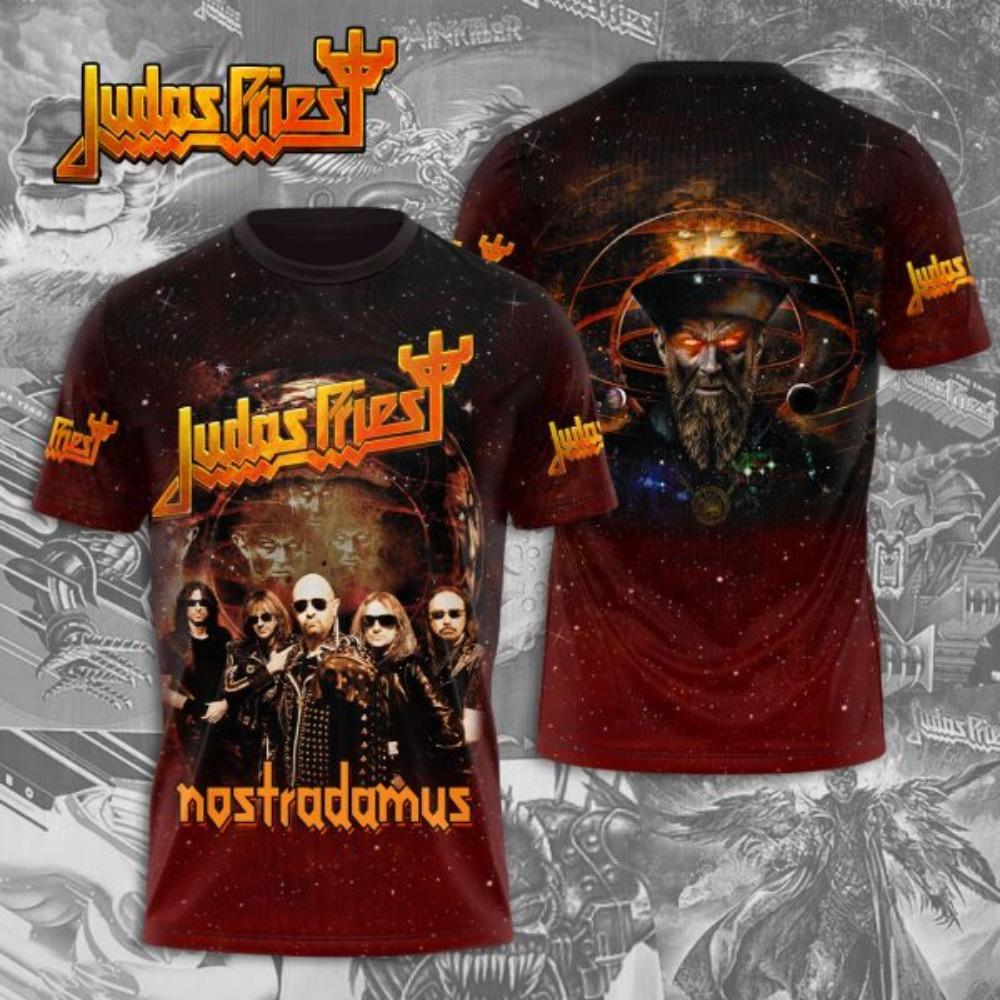 Heavy Metal Rock Band T-Shirt Judas Priest 3D Druck T-Shirt Herren Damen Mode T-Shirts Kurzarm Oberteile T-Shirts Herrenkleidung 2026