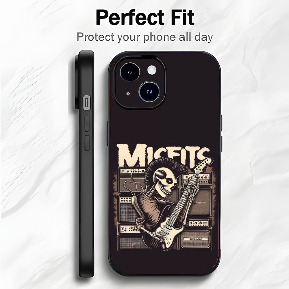 Punk Horror Band M-Misfits Phone Case Phone Case Soft Packaging Lightweight For iPhone17 16 15 14 13ProMax iphone12promax