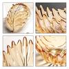 Glass Feather Shaped Fruit Bowl Holder Creative Dessert Plate Serving Platter for Living Room