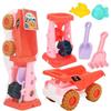 6 Piece Sand Toy Beach Toy Set with Sand Wheel, Truck, Sand Molds, Bucket, Shovel, Water Toy Set, Outdoor Toy for Boys Girls 3 4 5 6 7 Years