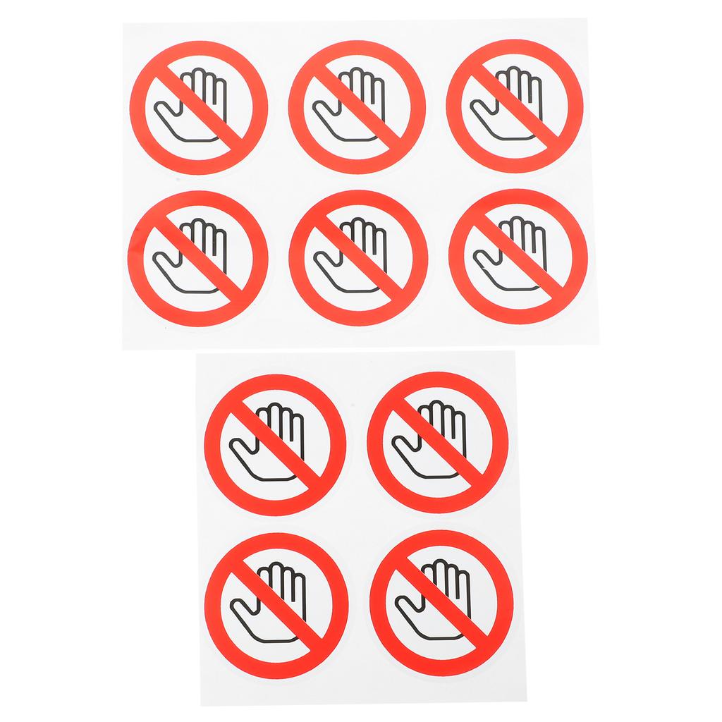 10 pezzi Non Adesivo Non Avviso Non Sicurezza Decalcomanie Adesive Nessun Adesivo Vinile Per Favore Non Sicurezza