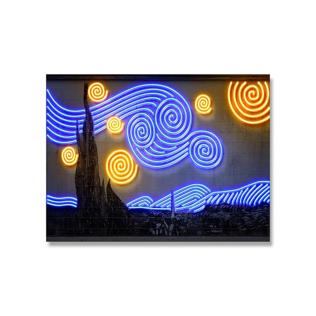 

Звездная ночь, художественная гравюра, картина маслом, уличные граффити, плакаты и гравюра для гостиной 21cm×30cm NoFrame