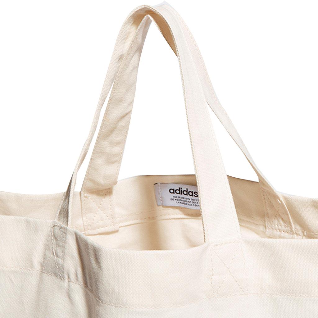New Adidas Originals Cotton Canvas Tote Bag Shopping Bag Canvas Bag Shoulder Bag Crossbody Bag Unisex Beige IN4729
