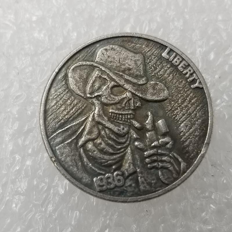 Antique Silver-Plated Buffalo Coin Replica #574 Copper