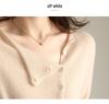 Women's 2025 Spring/Autumn Single-Breasted Cardigan - Thin Knit Low Round Neck Sweater