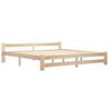 Solid Pine Wood Bed Frame 200x200 Cm
