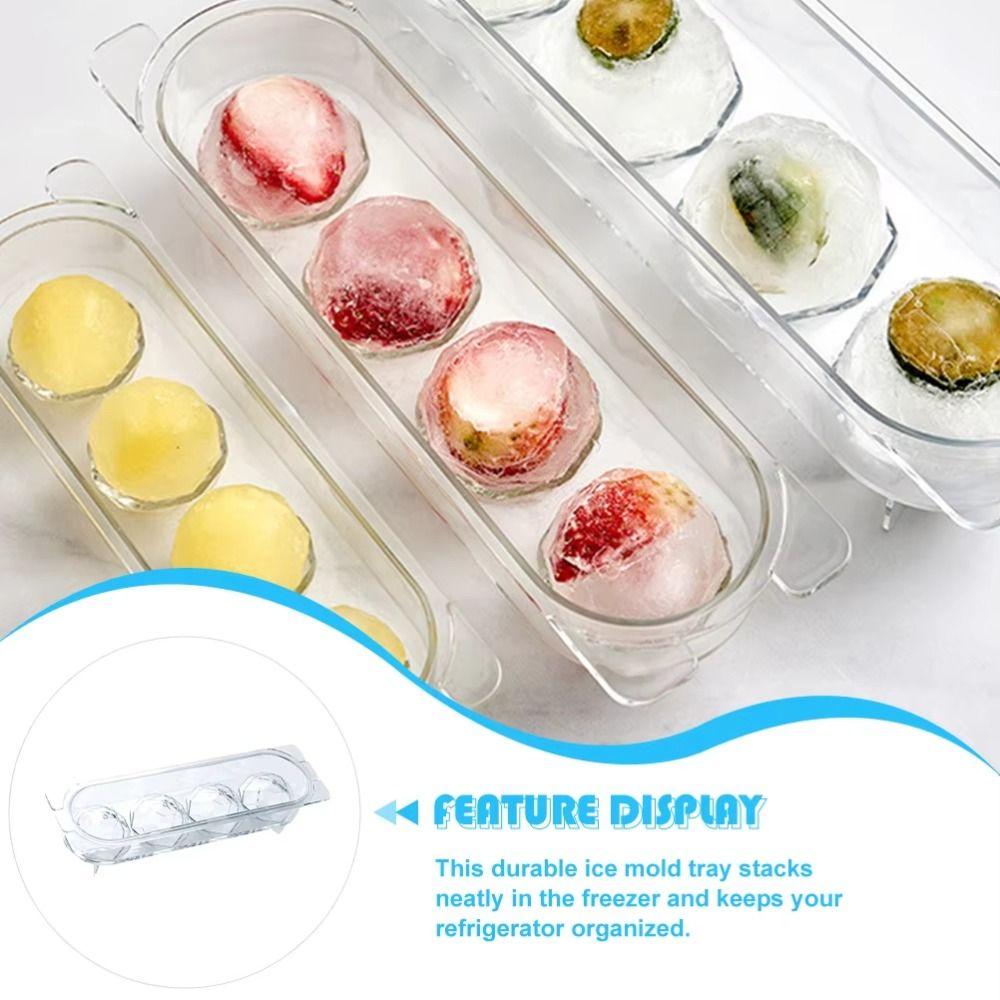 Reusable Design Ball Shaped Ice Mold Freezer Safe Ice Ball Mold Spherical Ice Maker Hotel Use