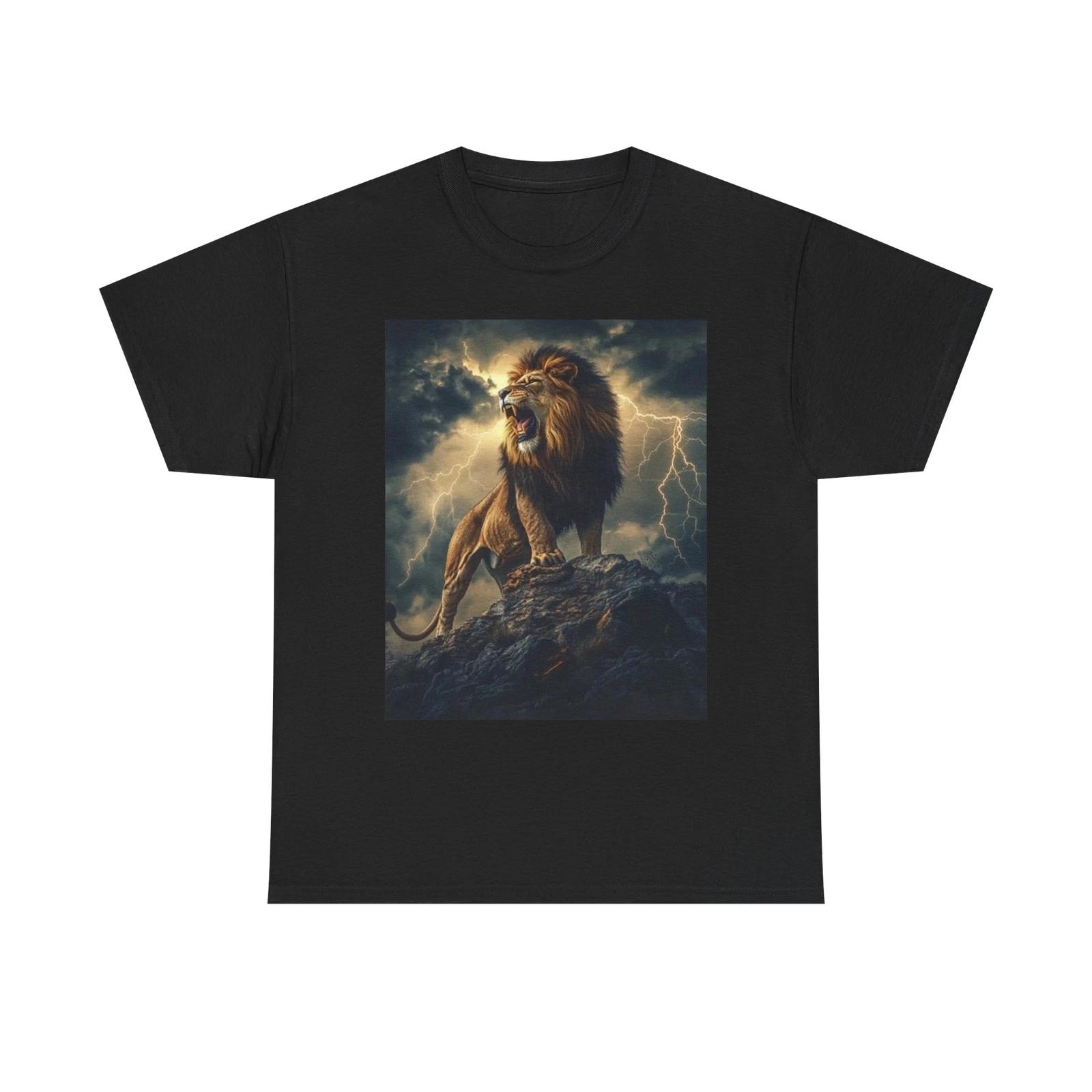 Men s and Women s T-shirts Lion Roaring Graphic L