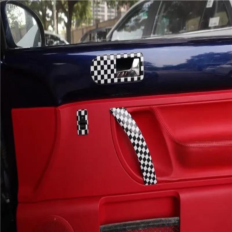 For Volkswagen vw Beetle 2001-2012 ABS red carbonfiber Inner Door Bowl Panel ide Handle Protector Cover Interior Accessories