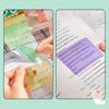 Cartoon Memo Pad Paper Pull Out Design Self-Adhesive Planner Schedule Stickers Pearlescent Transparent Dopamine Sticky Notes