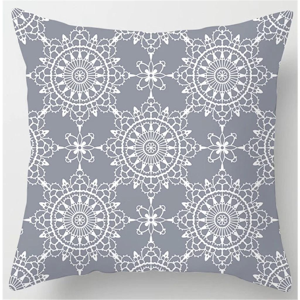 

Серо-белая простая наволочка для офиса, гостиной, автомобиля, украшения для дома, наволочка 60x60cm