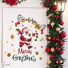 Merry Christmas Stickers Door Window Wall Decoration Cartoon Santa Snowman Xmas Tree Elk Sleigh Wallpaper Festival Room Decor