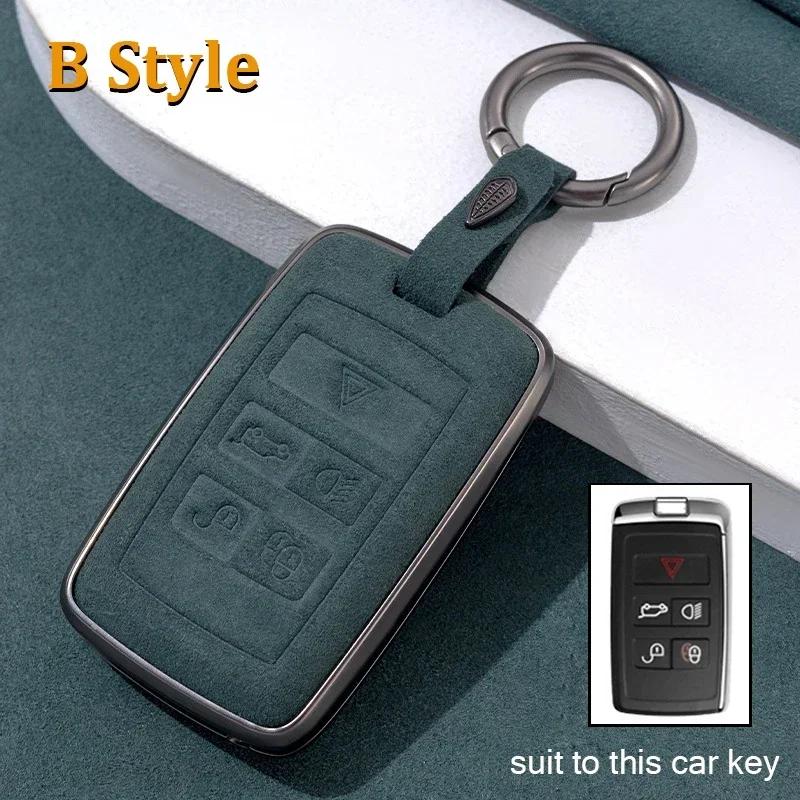 Aluminium Alloy Leather Car Key Case Cover For Land Rover Range Rover Sport Evoque Discovery 3 4 5 For Jaguar Xe Xf Xj F Pace