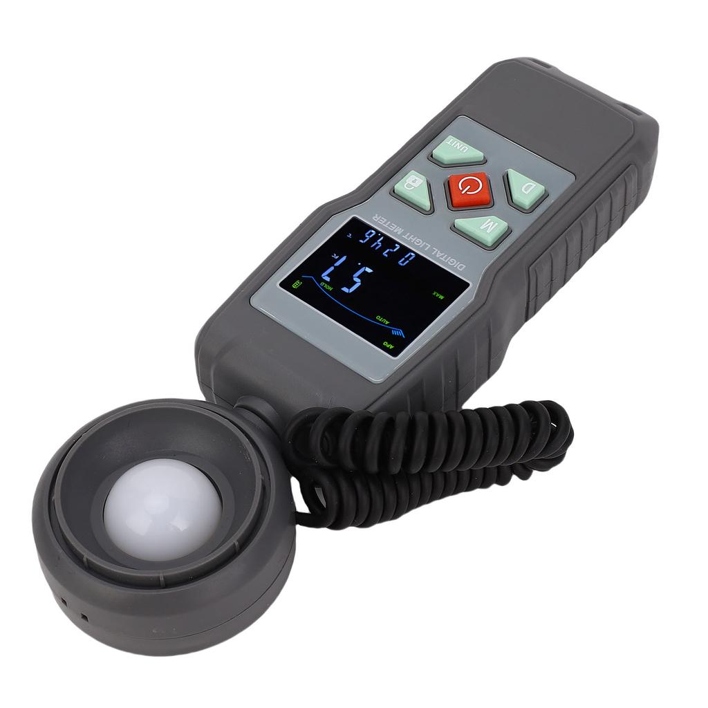 Digital Light Meter 200000LX LCD Screen 360 Degree Rotatable Sensor Temperature Measuring Digital