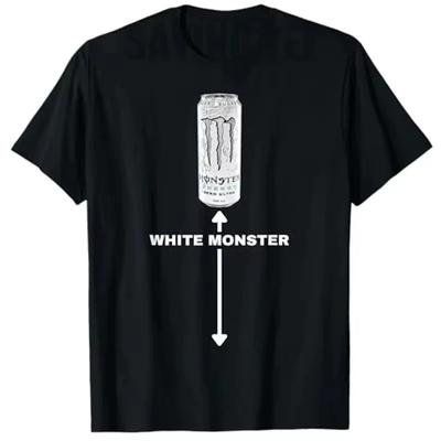 2025 Nowa Biała Potwora Śmieszna Grafika Meme T-Shirt Męski Damski Bawełniany T-shirt Krótki Rękaw HigT-shirt Oversize wysokiej jakości miękki t-shirt