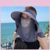Summer Sun Protection Cap With Removable Shoulder Cover For Outdoor Activities