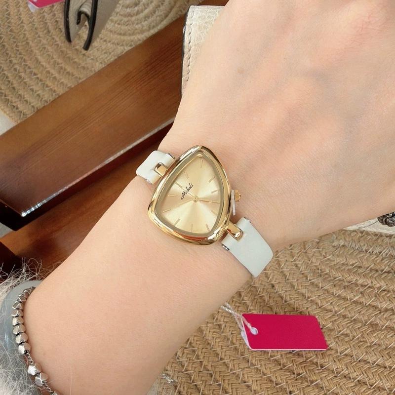 Copper Shell Niche Design Sense Irregular Triangular Women'S Watch Simple Fashion Quartz Watch