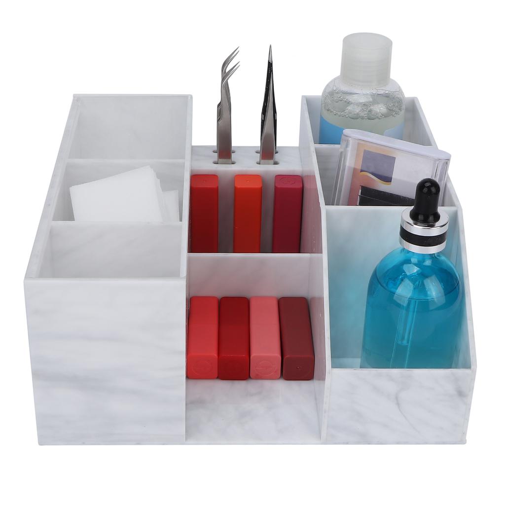 Eyelash Grafting Tool Storage Box Nail Art Tattoo Tool Storage Case Organizer for Salon (White)