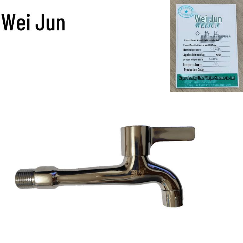 Weijun Wall-Mounted Brass Laundry Faucet, 17cm Long Spout