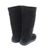 Great CHANEL boots black Mouton Women 38 G26557 Used