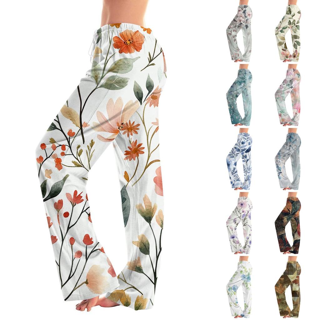 Women's Fashion Loose Casual Floral Printed Casual Pants