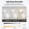 Wall Light LED Dimmable Wall Lamp with Remote Control Star Wall Spotlight Rotatable 350° Night Light White Reading Lamp Lighting