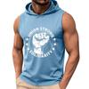 Men's Sleeveless Hoodie Lightweight Casual Hooded Tank Top Labor Day Graphic Print Muscle Fit Summer Shirt