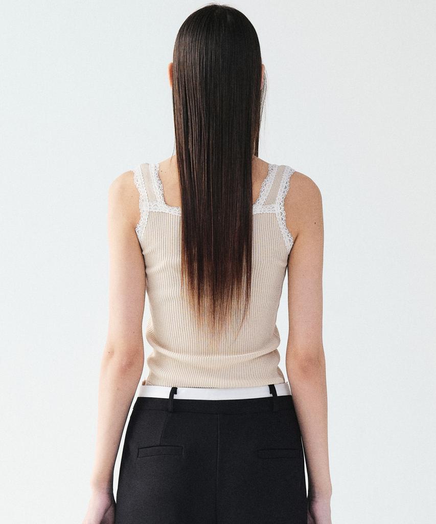 Nigaennikol Lace Knit Sleeveless_Beige