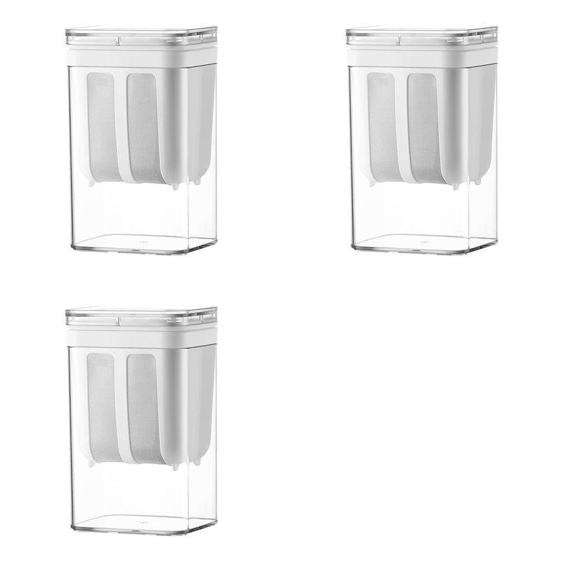 

3X 1100Ml Yogurt Filter And Strainer Fine Mesh Transparent Box Homemade Screen Cheese Moisture Seperator Maker прозрачный