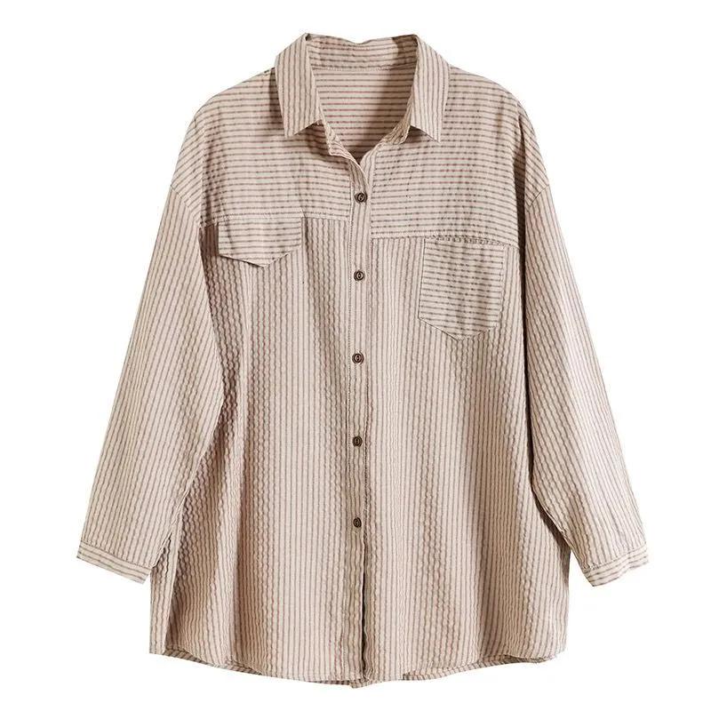 Women Casual Plus Size Printed Loose Button Tunic Shirt Blouse Tops